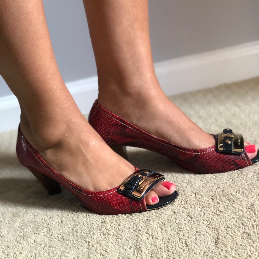 🐍Jorge Bischoff snake leather heels🐍
